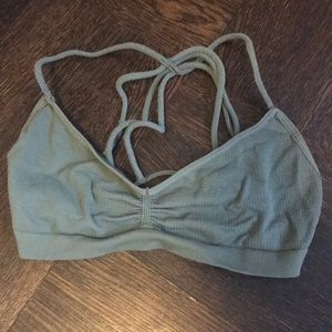 Free people olive green bralette